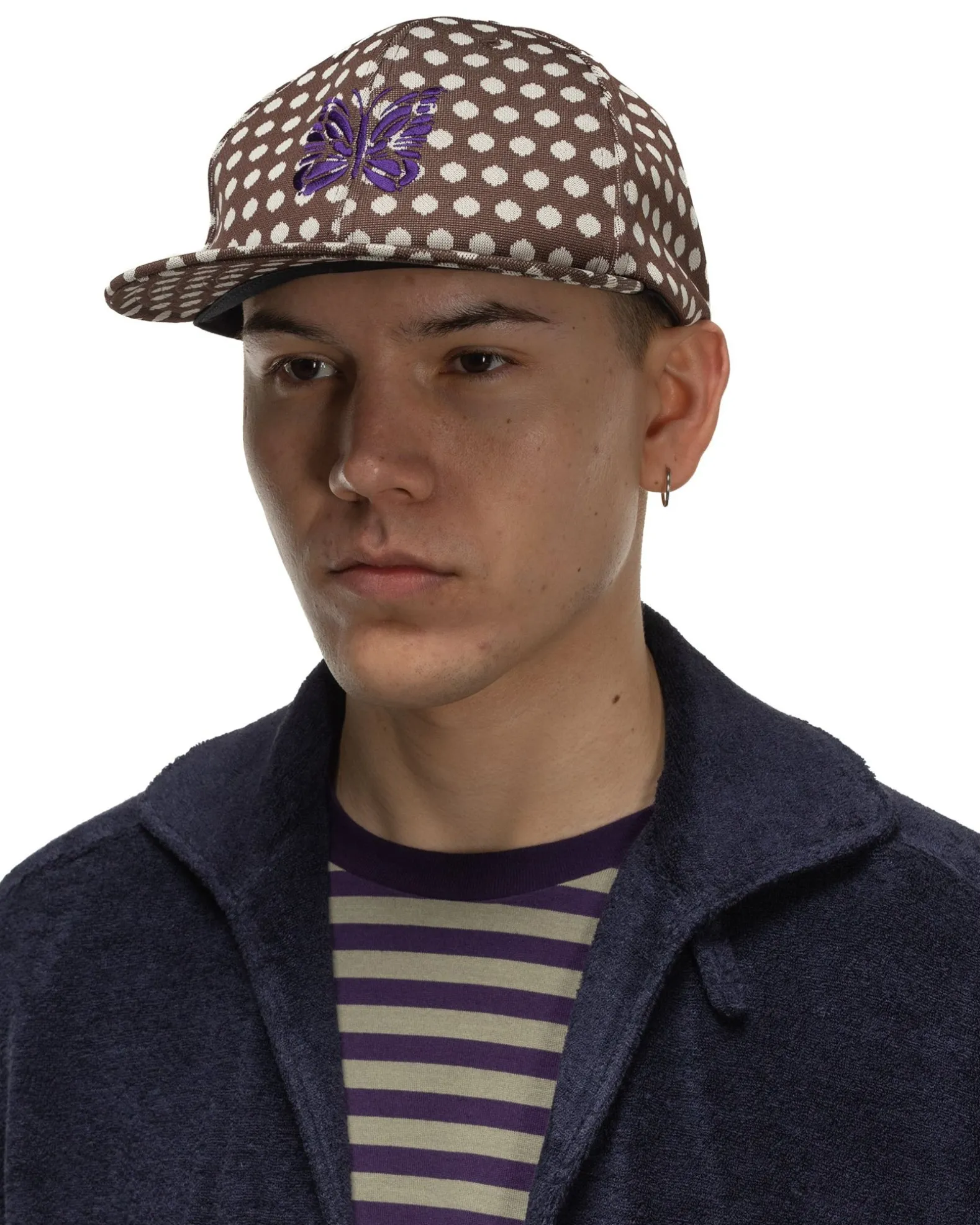 Baseball Cap-Poly Jq. Polka Dot