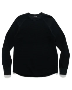 Base Crewneck-Flatback Thermal Cotton Black