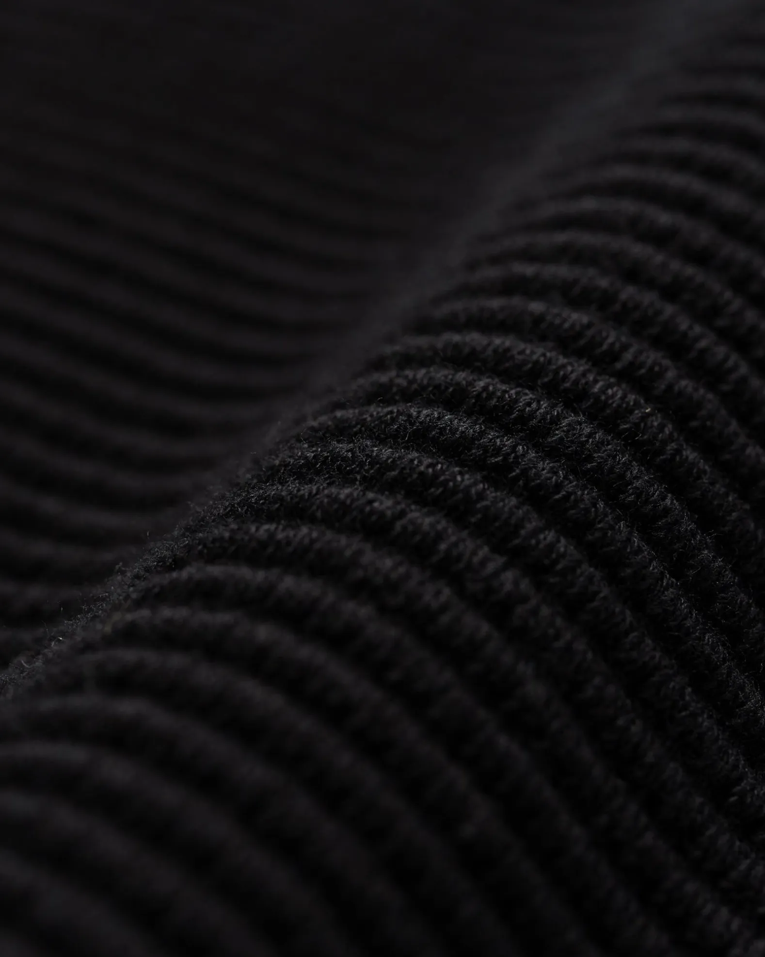 Base Crewneck-Flatback Thermal Cotton Black