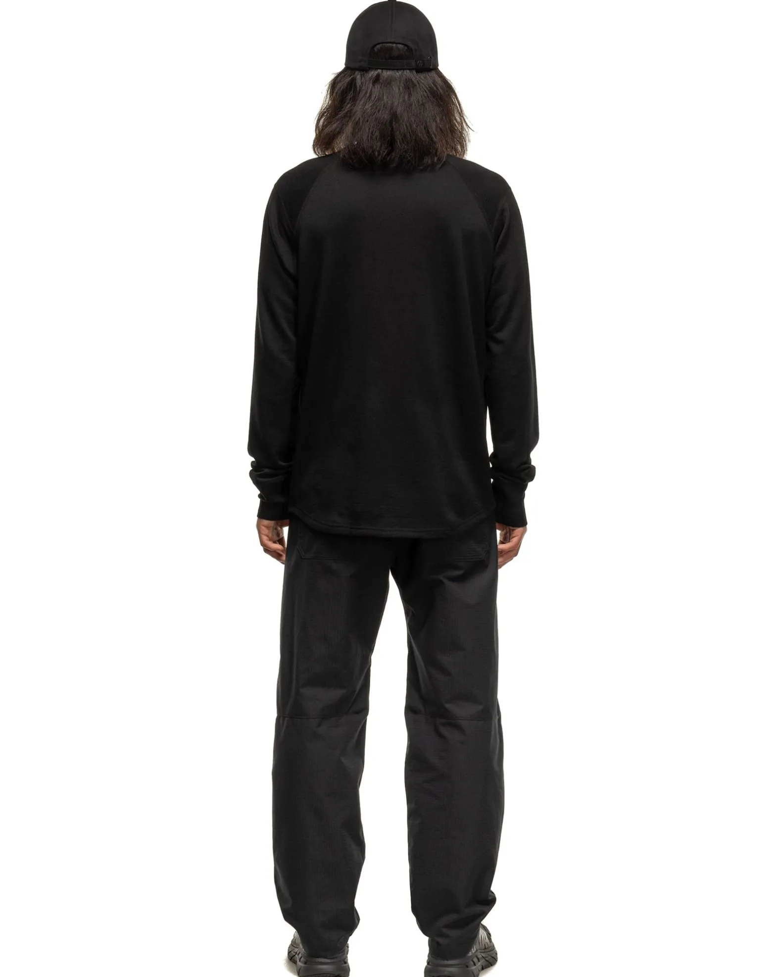 Base Crewneck-Merino Wool Terry Black