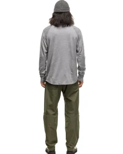 Base Crewneck-Merino Wool Terry Heather Grey