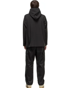 Brushed Gabardine Tapered Cargo Pants Black