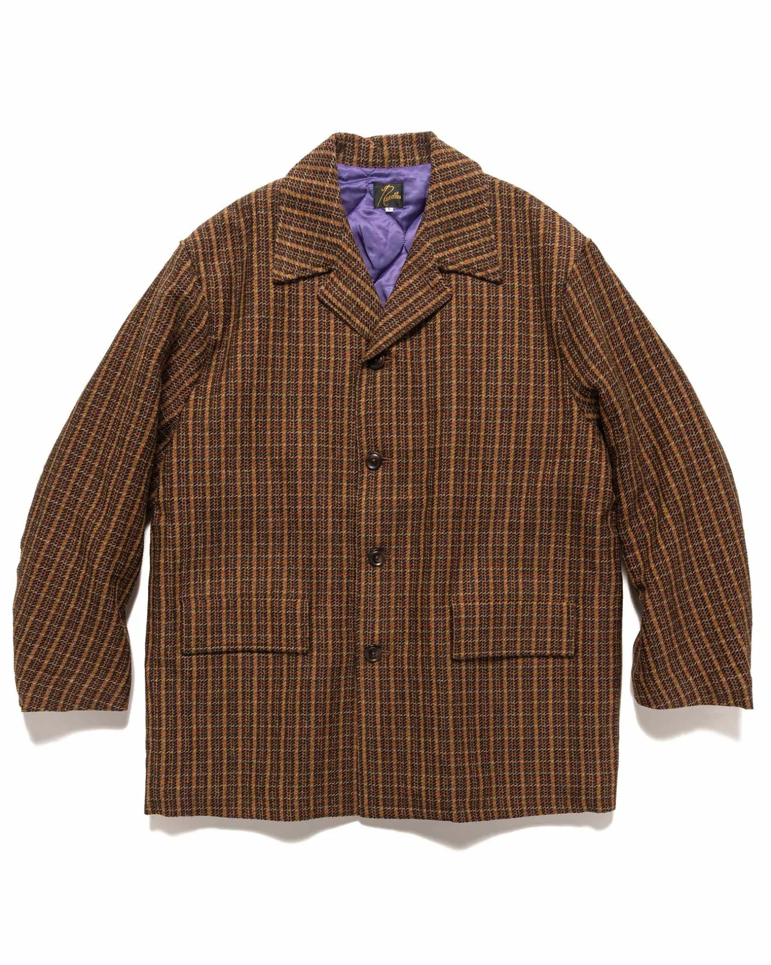Car Coat-Ac/W Mall Tweed Black