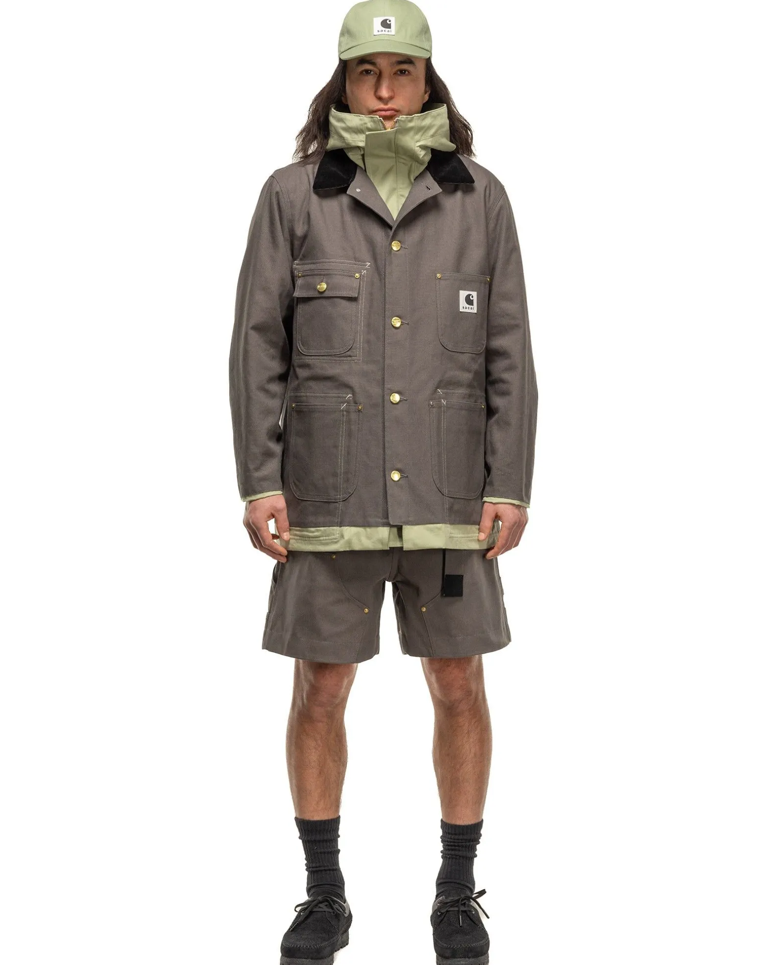 Carhartt Wip Reversible Duck Coat Grey/Green