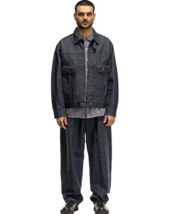 Carlyle Pant Cotton Linen Blackwatch