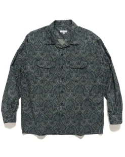 Classic Shirt Cotton Paisley Print Navy