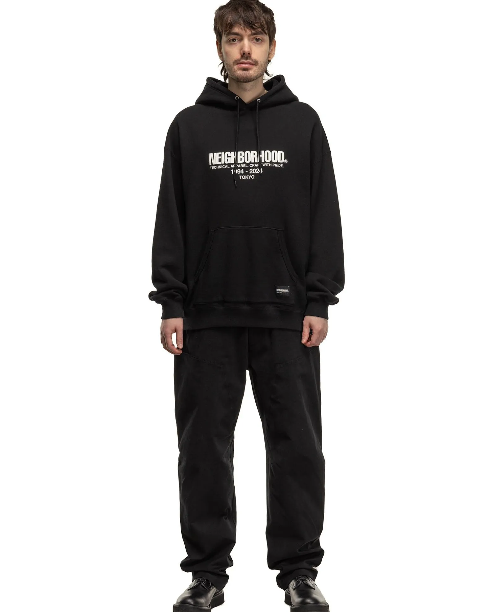 Classic Sweat Parka Ls Black
