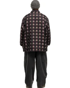 Coach Jacket-Pe/A/C/W/N Ombre Plaid Jq. Bordeaux