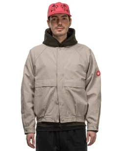Collarless Jacket Beige
