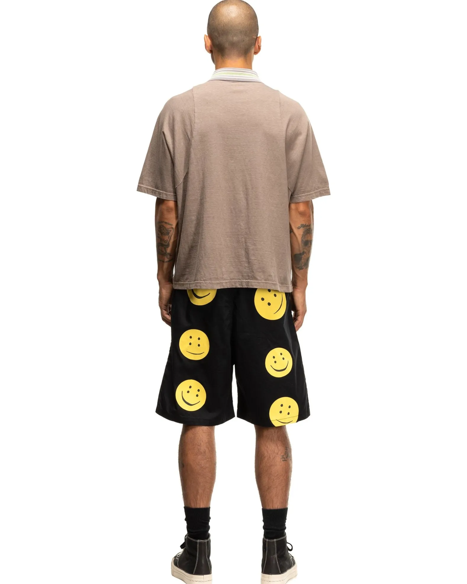 Combed Burberry Easy Shorts (Rainbowy) Black X Yellow