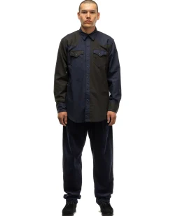 Combo Western Shirt Cotton Oxford Twill Navy