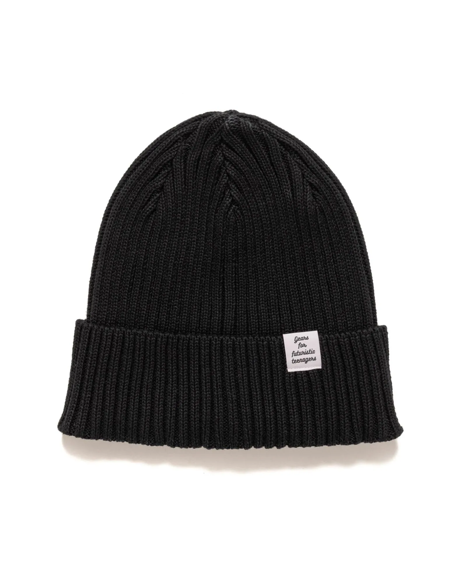 Cotton Rib Beanie Black