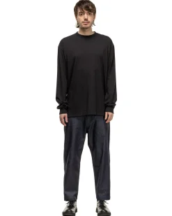 Cotton Silk L/S Baggy Tee Black