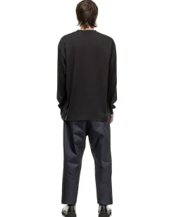 Cotton Silk L/S Baggy Tee Black