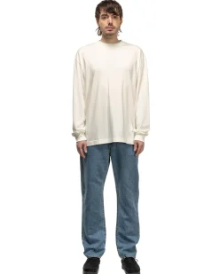 Cotton Silk L/S Baggy Tee White