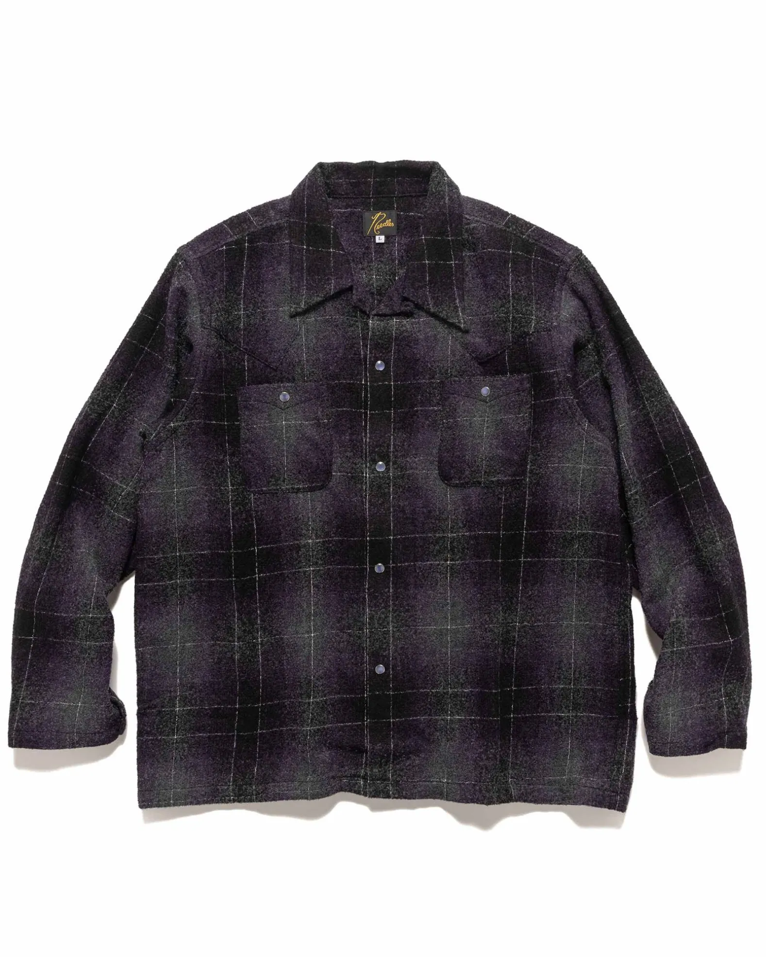 Cowboy One-Up Shirt-W/N/Pe Ombre Plaid Purple
