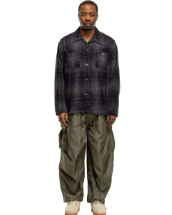 Cowboy One-Up Shirt-W/N/Pe Ombre Plaid Purple