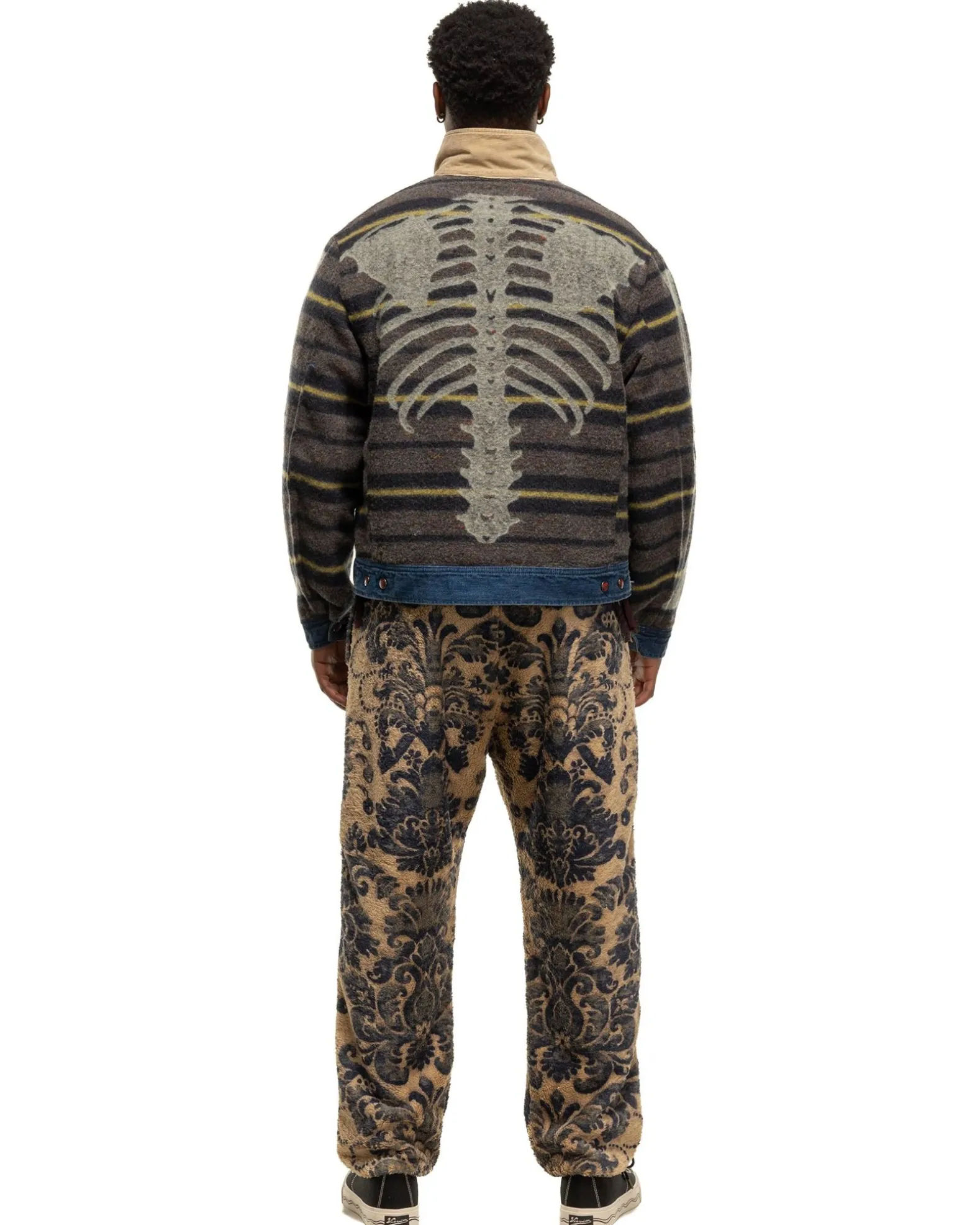 Damask Fleece Easy Pants Beige