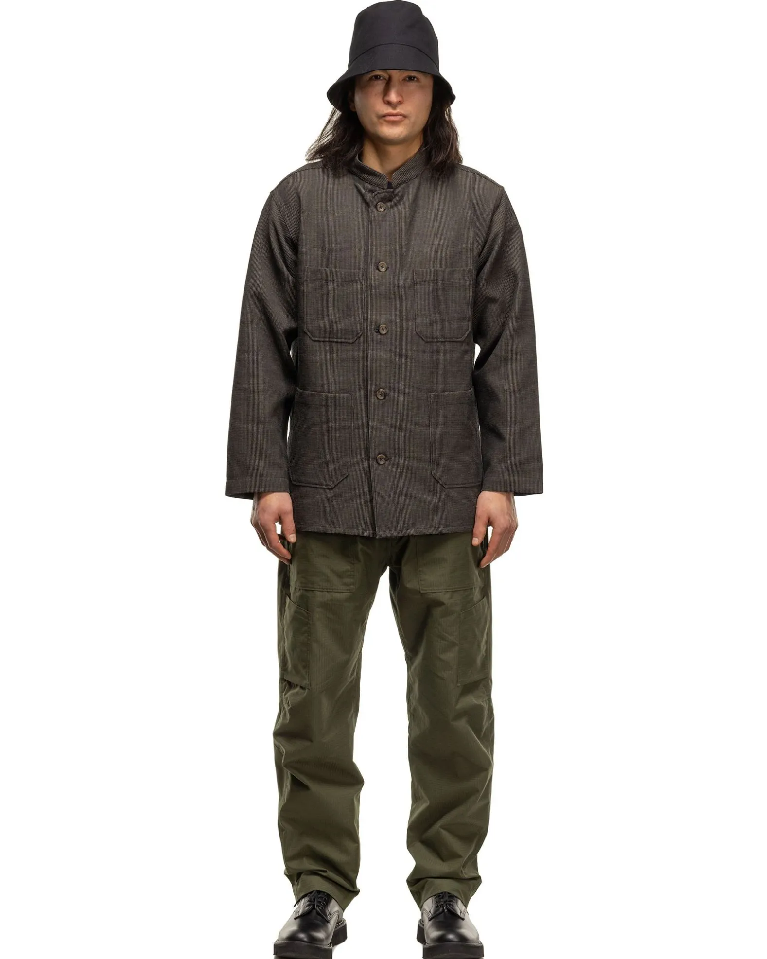 Dayton Shirt Cp Waffle Dark Brown