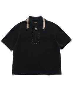 Densed Piquet Wrangle Collar Zip-Up Pueblo Polo