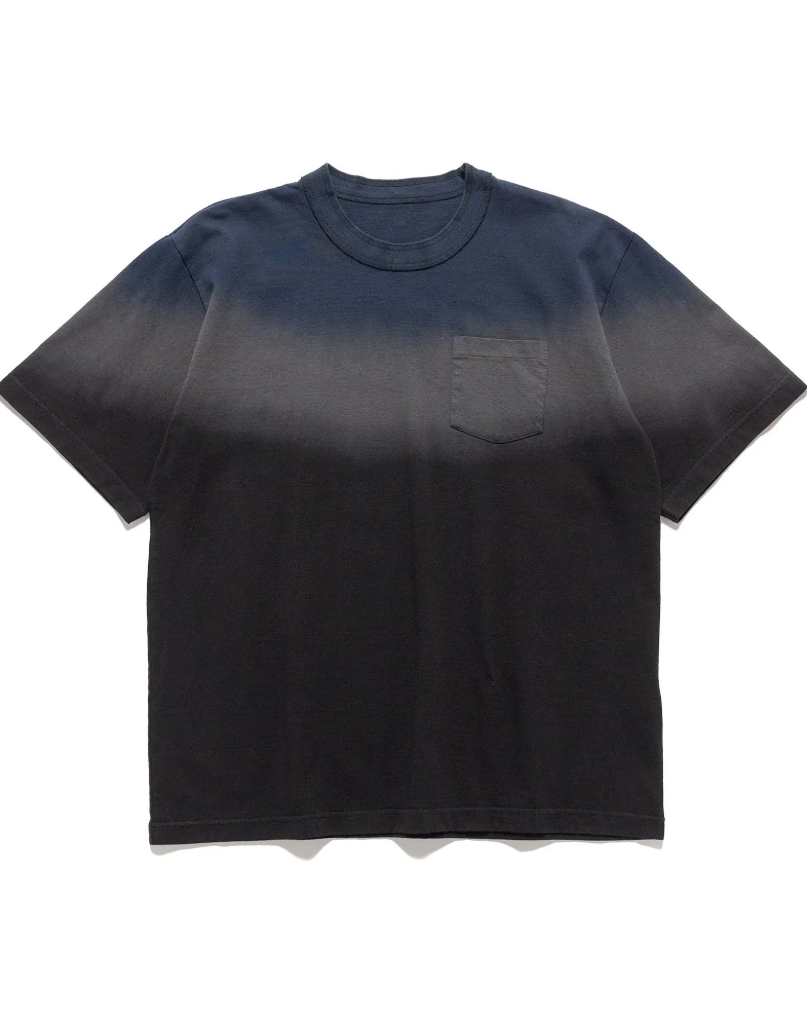Dip Dye T-Shirt Navy X Grey