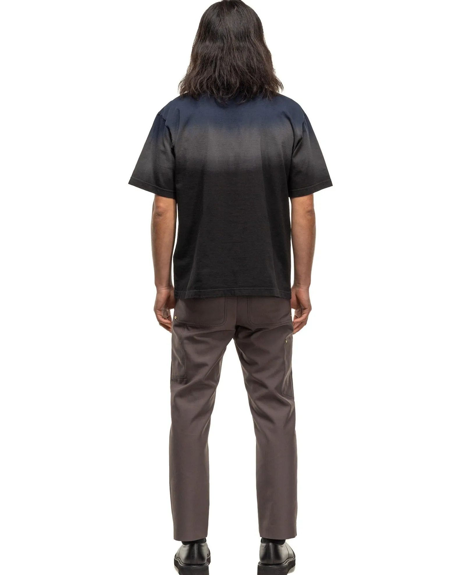 Dip Dye T-Shirt Navy X Grey