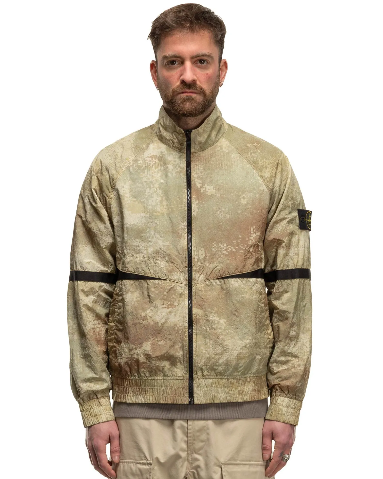 Dissolving Grid Camo Jacket Natural Beige