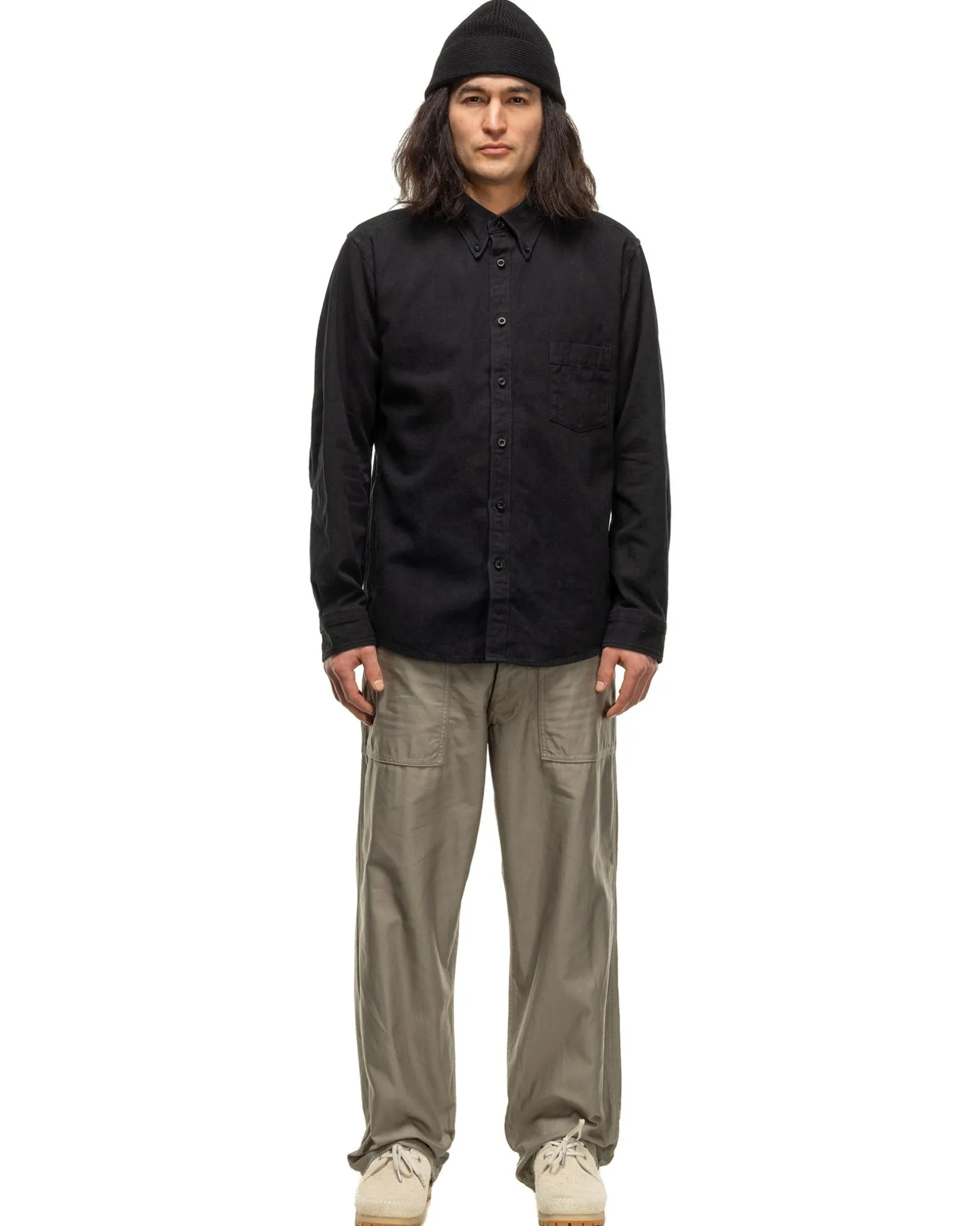 Dweller L/S B.D. Shirt C/L Oxford Black