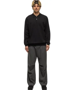Dweller L/S Polo Sweater C/P Yarn Black