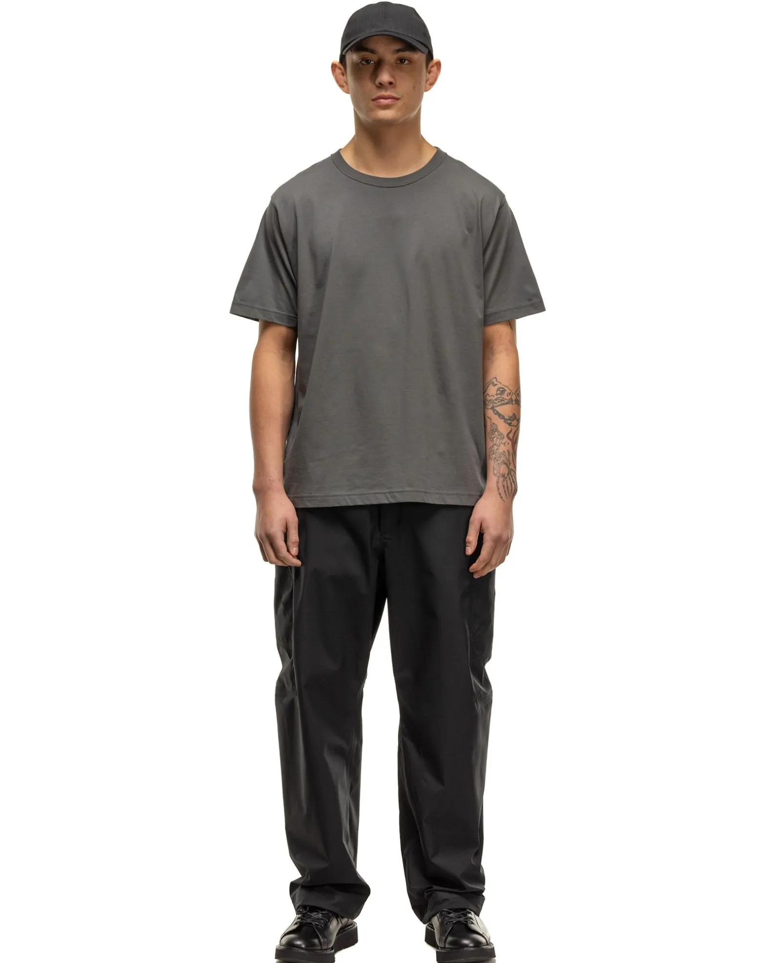 Excel Relaxed Fit T-Shirt S/S-Siro Cotton Jersey Charcoal