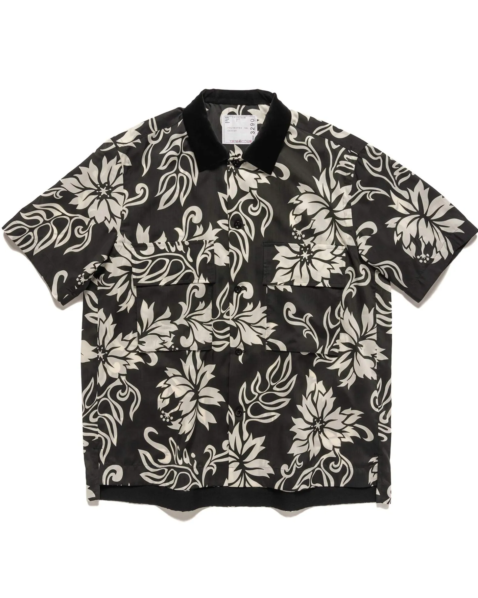 Floral Print Shirt Black