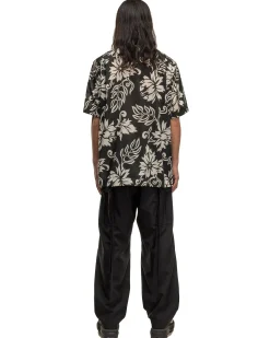 Floral Print Shirt Black