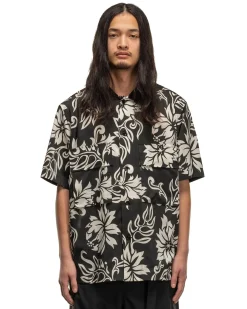 Floral Print Shirt Black