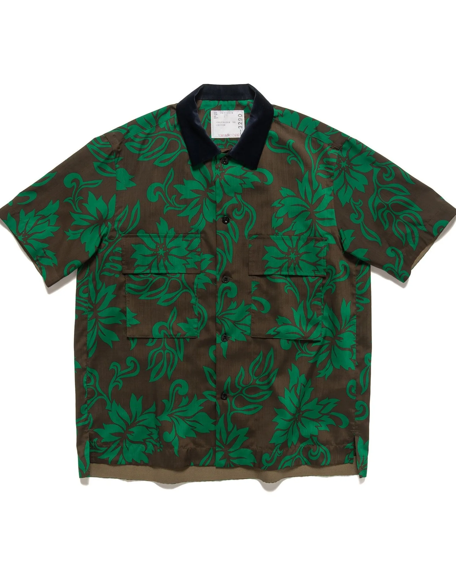 Floral Print Shirt Green