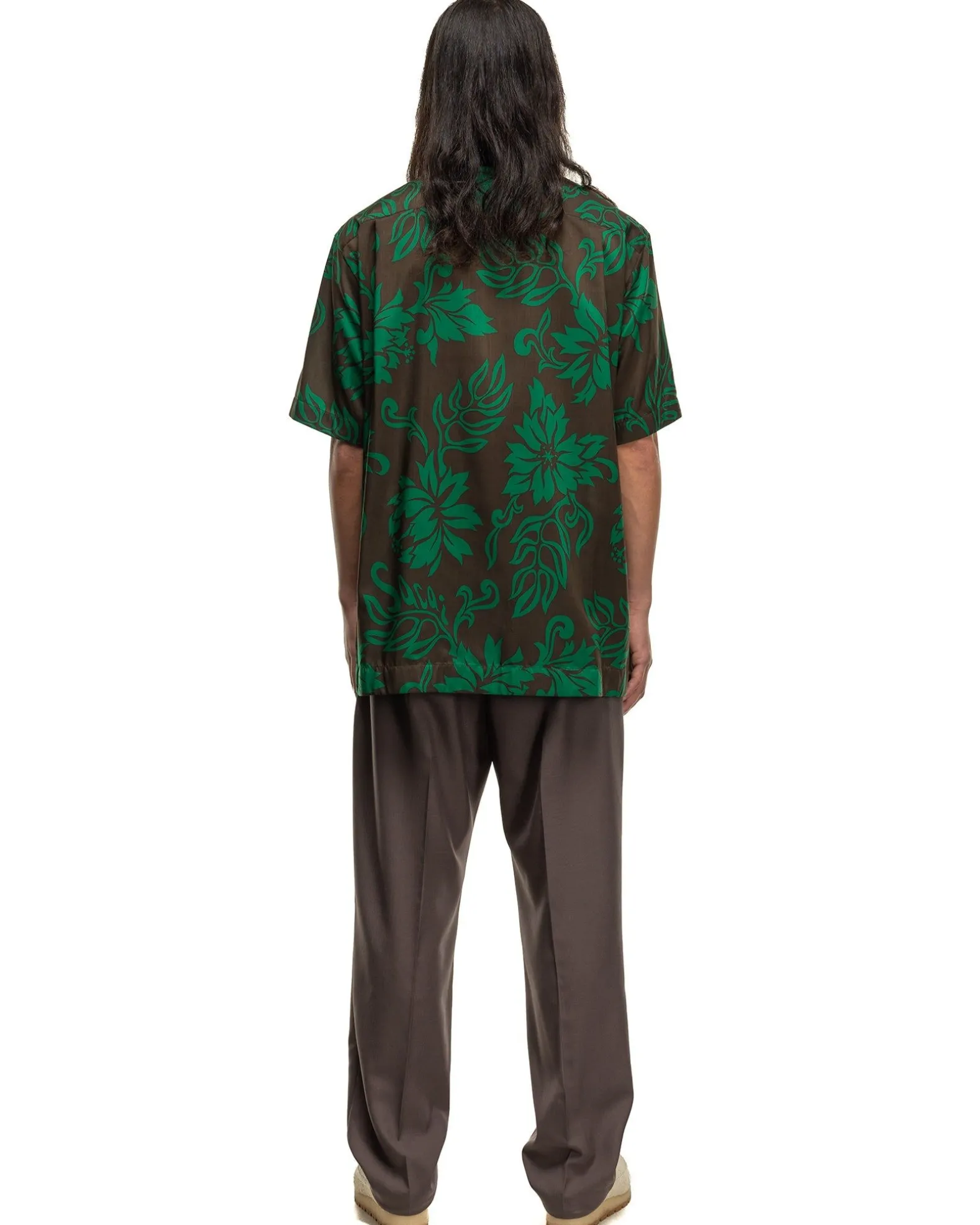 Floral Print Shirt Green