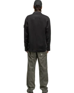 Ghost Piece Cupro Raso Comfort Fit Overshirt Black