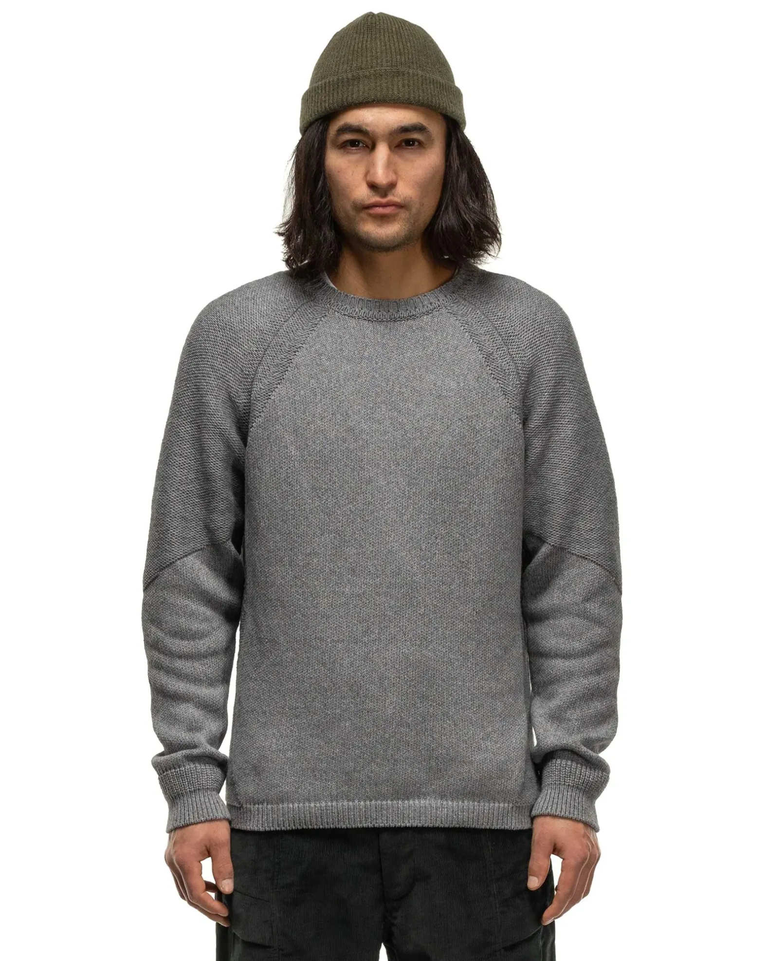 Harbour Sweater-Cotton Cashmere Knit Heather Grey