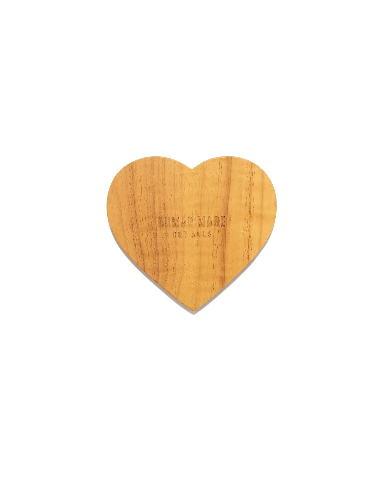 Heart Wood Coaster Set 2P Beige