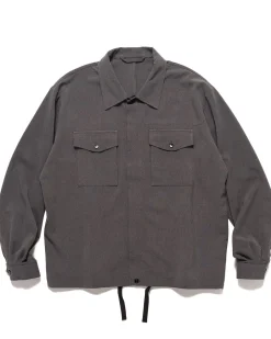 Hem Code Shirt Jacket Charcoal Grey