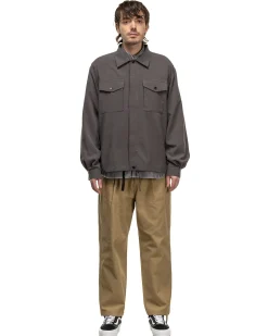 Hem Code Shirt Jacket Charcoal Grey