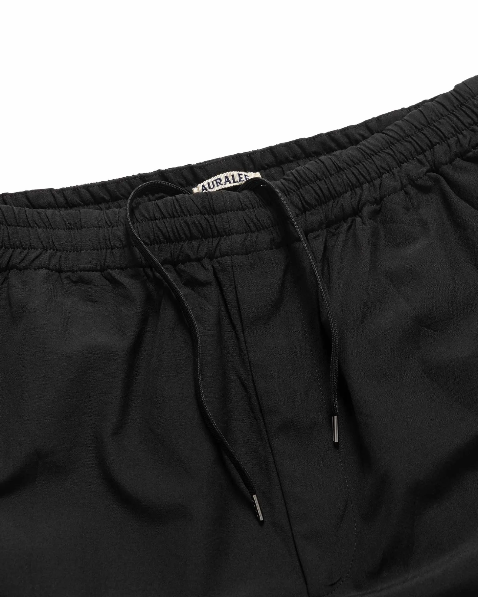 High Count Wool Poplin Pants Black
