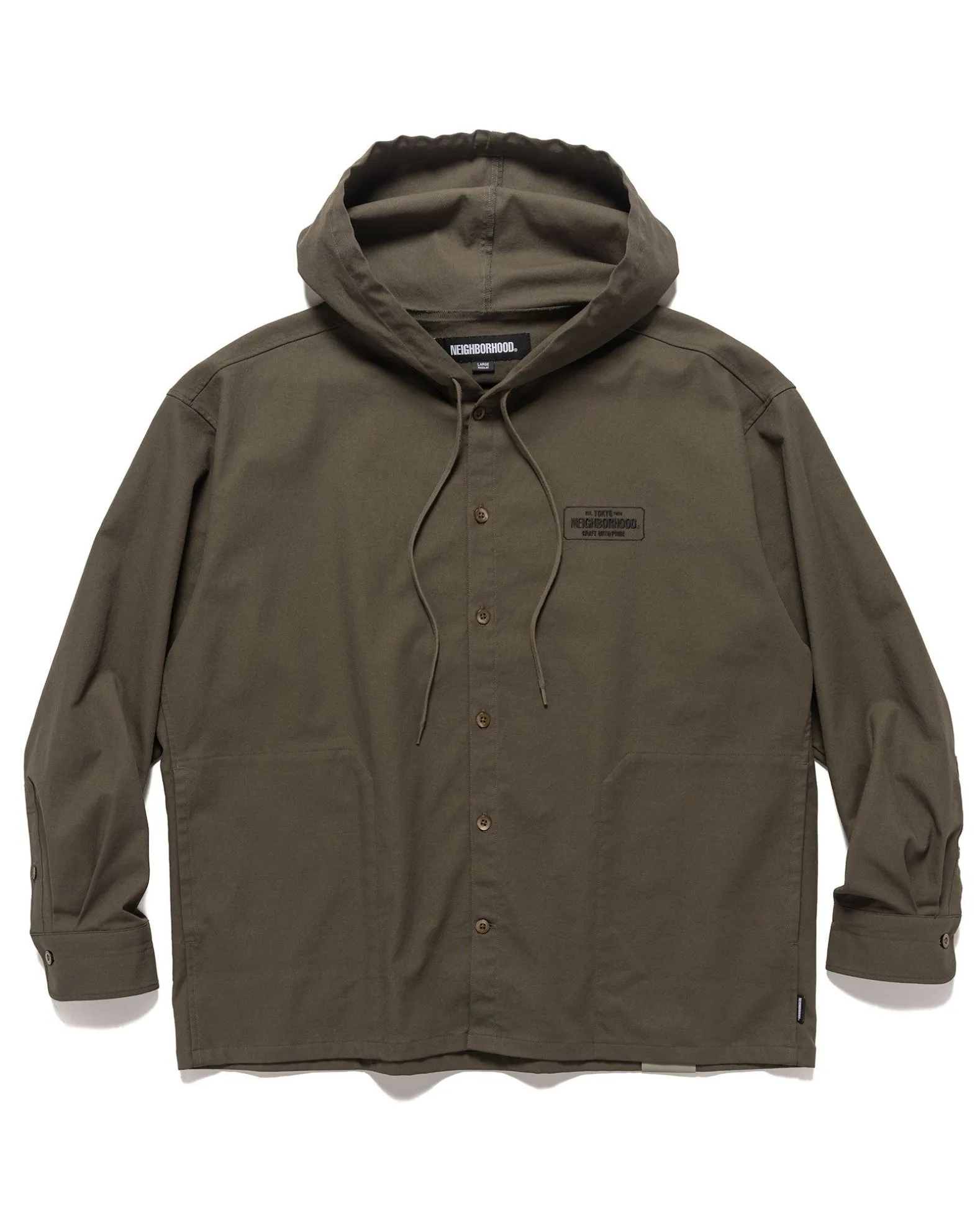 Hooded Shirt Ls Olive Drab