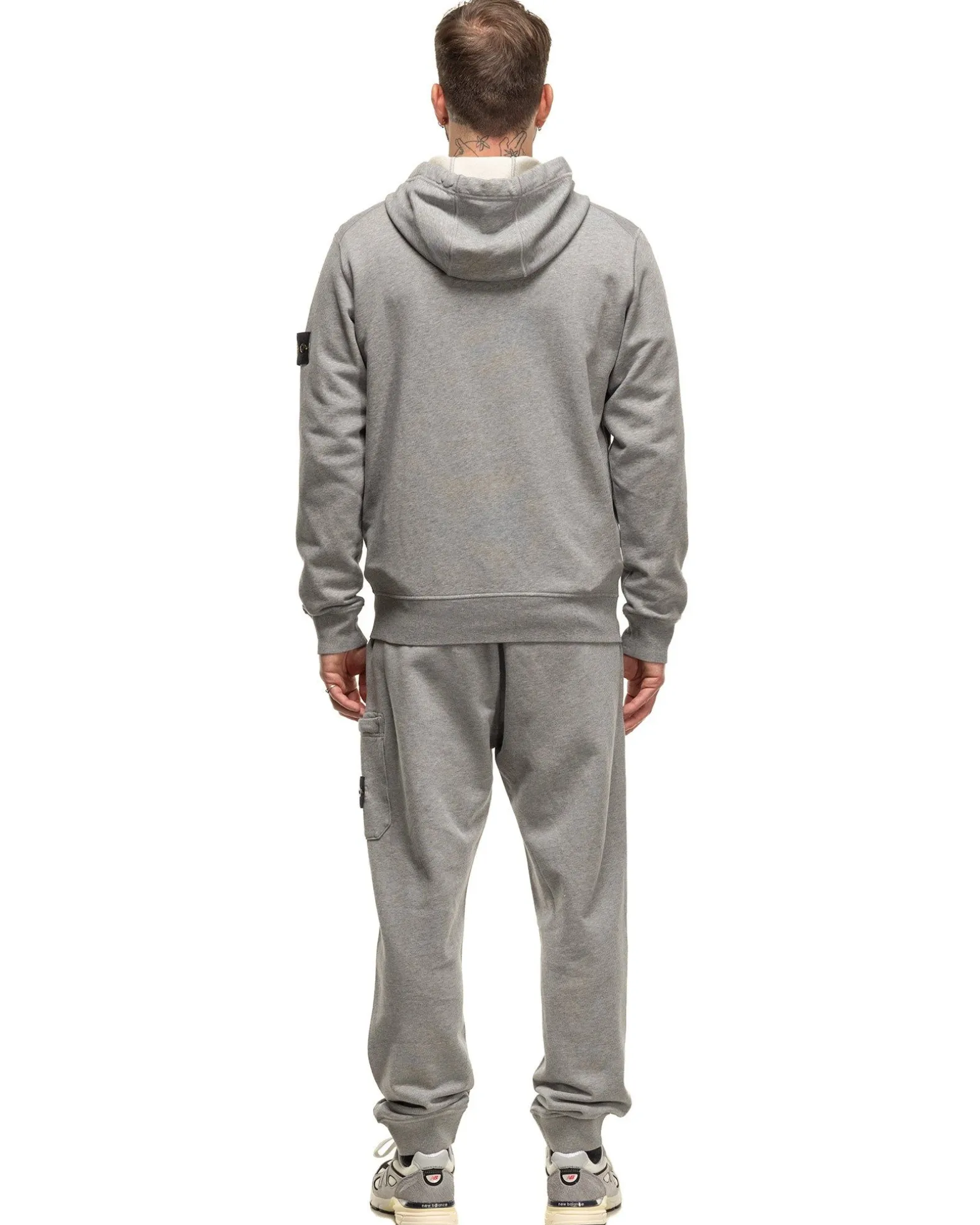 Hooded Track Top Melange Grey