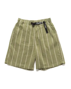 Linen Phillies Stripe Easy Shorts Khaki
