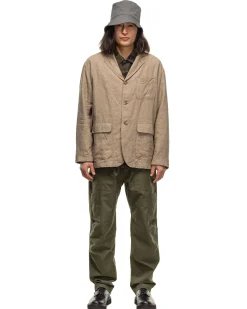 Loiter Jacket Linen Glen Plaid Beige