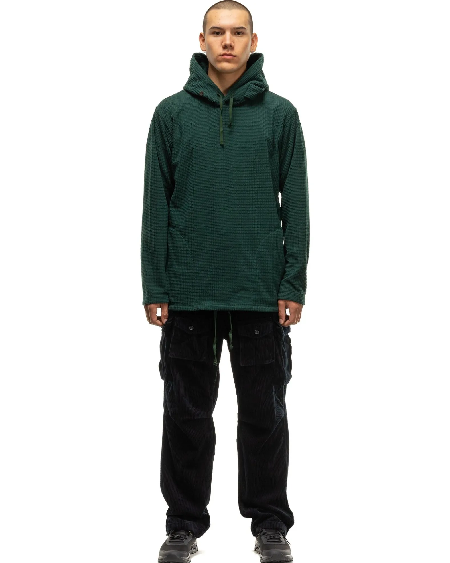 Long Sleeve Hoody Polyester Waffle Forest