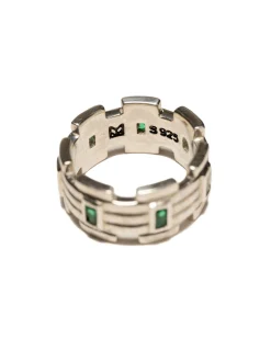 Lui Link Stone Ring Silver 925/Emerald