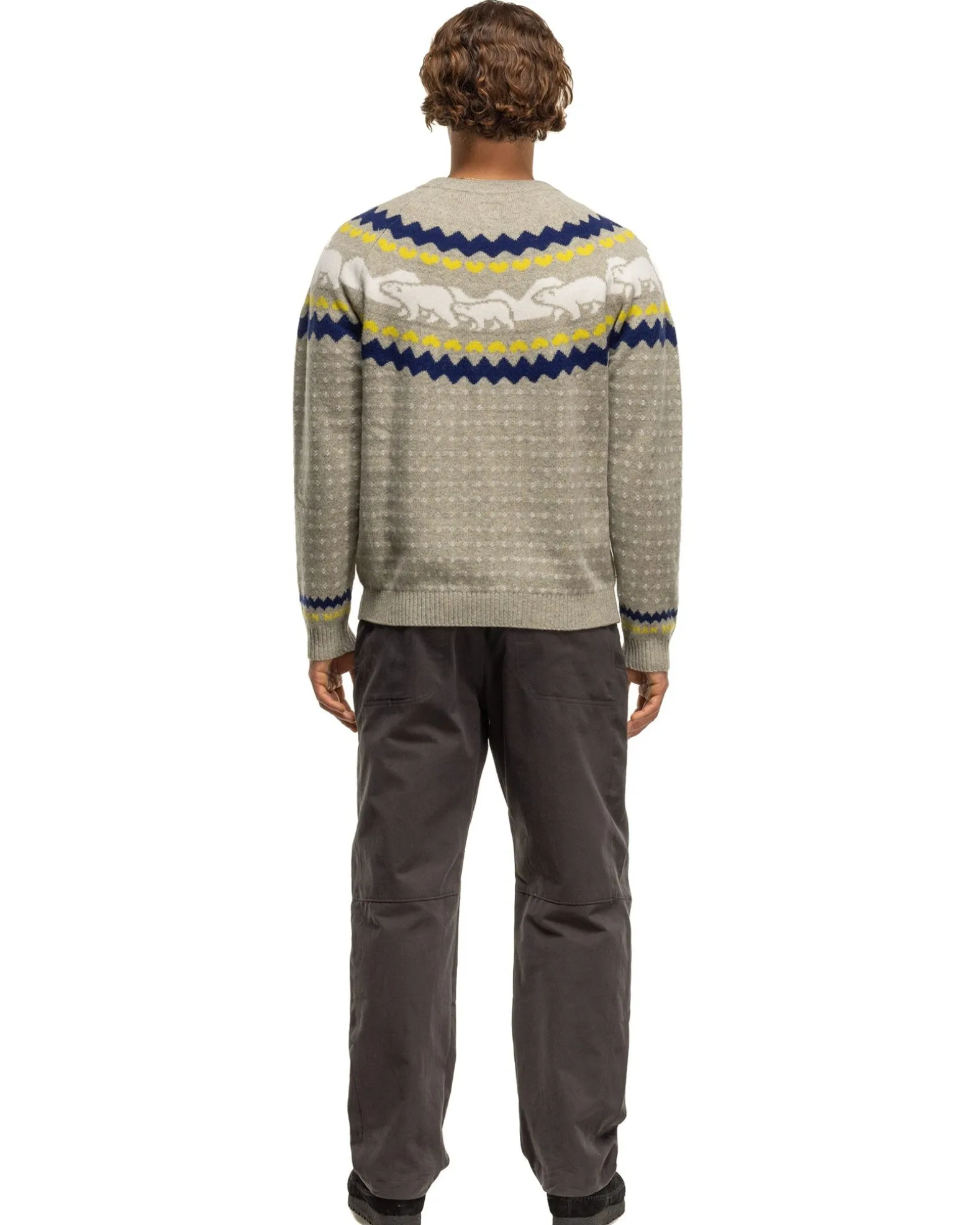 Nordic Jacqurd Knit Sweater Grey
