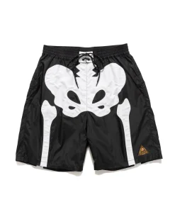 Nylon Bone Swim Trunks Black
