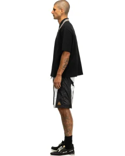 Nylon Bone Swim Trunks Black